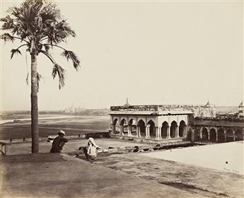 SAMUEL BOURNE (1834-1912) A group of 12 photographs depicting historical landmarks in Agra. 1860s.